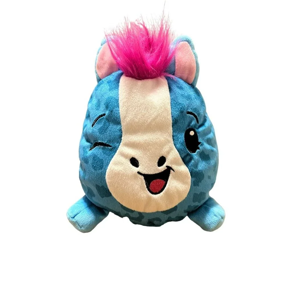 Pikmi Pops Pony Horse Plush‎ Blue Pink Moose Squishable Stuffed Animal Spots